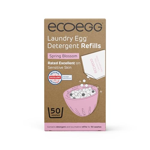 Ecoegg Laundry Egg Refill Pellets, 50 Loads, Spring Blossom | Gentle Laundry Detergent, No Enzymes, Bleach or Phosphates