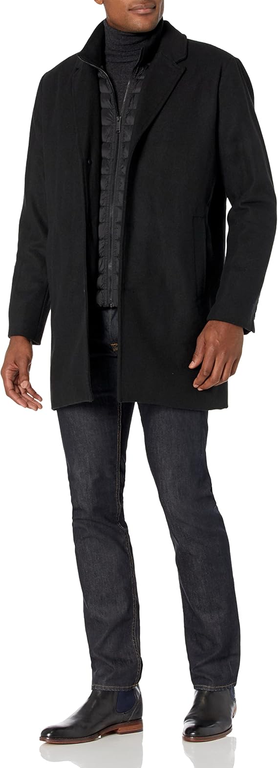 DOCKERS Men's Henry Wool Blend Top Coat (Regular and Big & Tall Sizes)